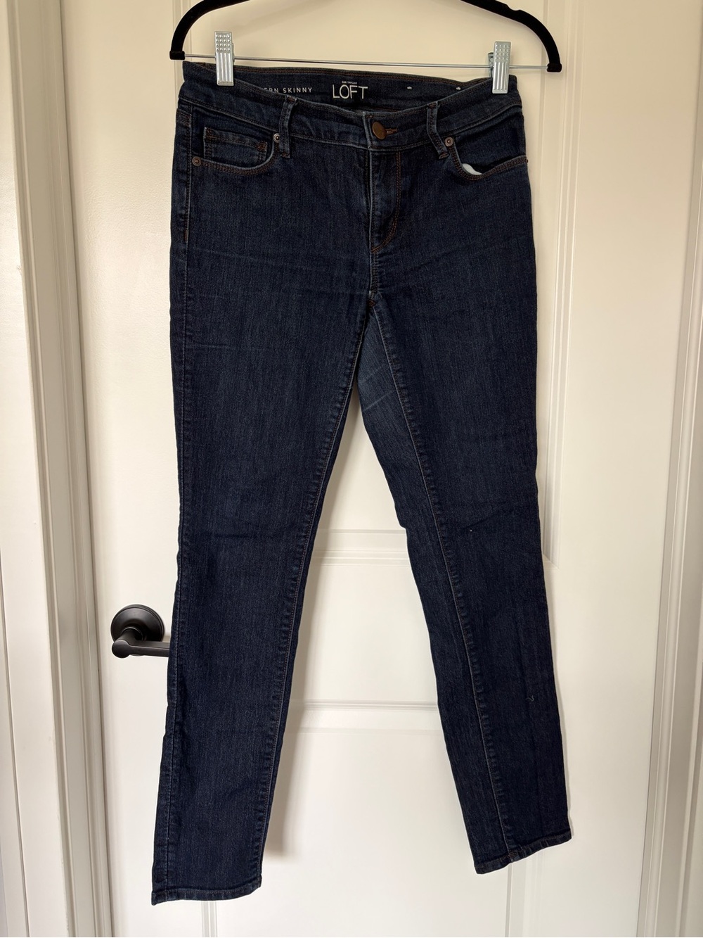 LOFT Modern Skinny Jeans Dark Wash Blue Stretch Denim Petite 26/2P